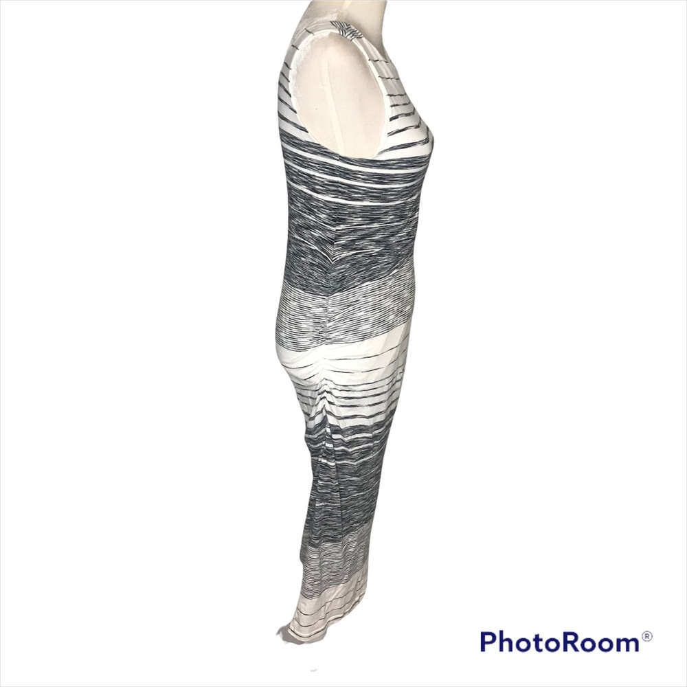 Athleta Stripe Midi Tank Dress Black White Size S - Picture 4 of 6